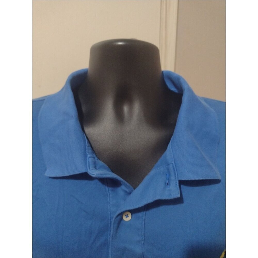 Polo Ralph Lauren Polo Shirt Adult 2XB BIG Short Sleeve Blue W/ Yellow Pony Mens - Picture 4 of 11